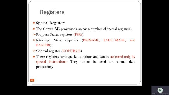 Embedded Systems_ARM Cortex M3 Special Register 4 смотреть онлайн