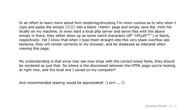 HTML : Why don't emojis render in my HTML and/or PHP? смотреть онлайн