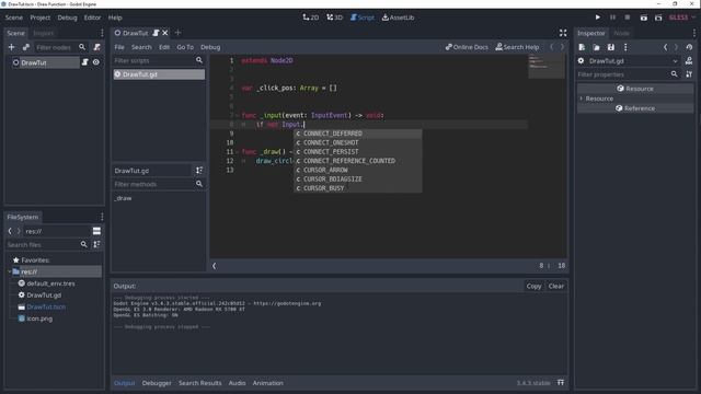 Drawing application with _draw() - Advanced #Godot 3 Tutorial смотреть онлайн