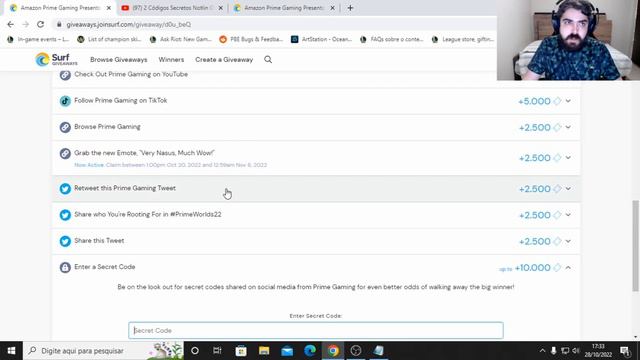 Código Secreto Final para RP Grátis no League of Legends | Amazon Prime 350K Free RP Giveaway смотреть онлайн