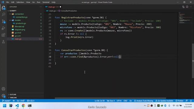 Golang  Y GORM - Operaciones Básicas #01