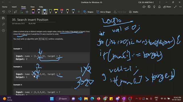 LeetCode 35 : Search Insert Position || EASY || JAVA || Detailed Solution смотреть онлайн