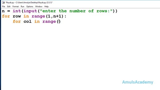 Python Pattern Programs - Floyd's Triangle | Printing Numbers in Right Triangle Shape смотреть онлайн
