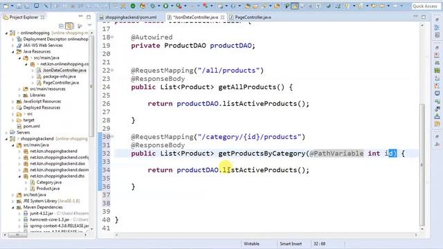 Part 04 - 02 - Getting Product Data In Json Format Spring MVC смотреть онлайн