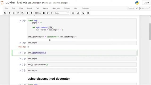 Python Class Method function and Class Method Decorator смотреть онлайн