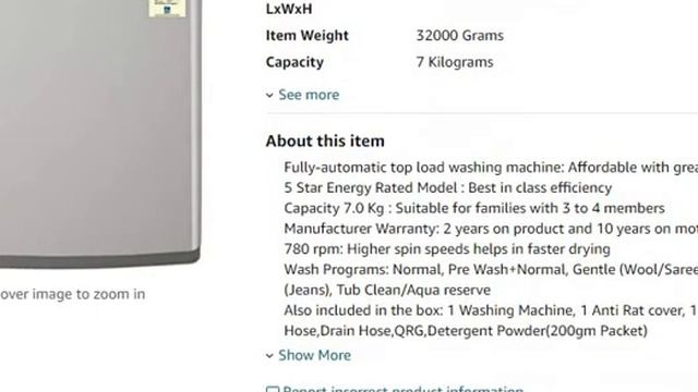 LG 7.0 Kg 5 Star Smart Inverter Fully-Automatic Top Loading Washing Machine (T70SKSF1Z) reviews смотреть онлайн