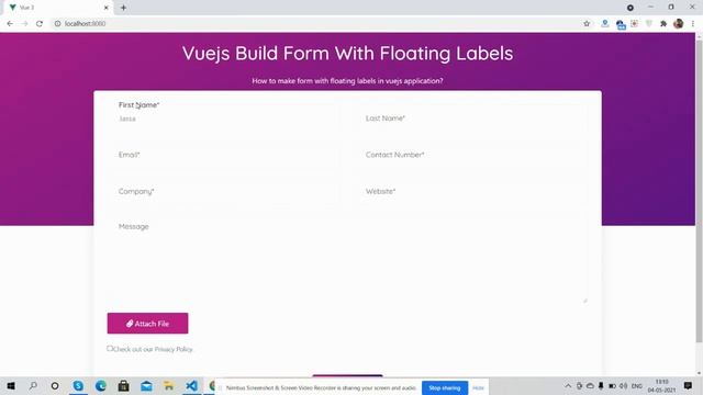 Vuejs Form with Floating Labels смотреть онлайн