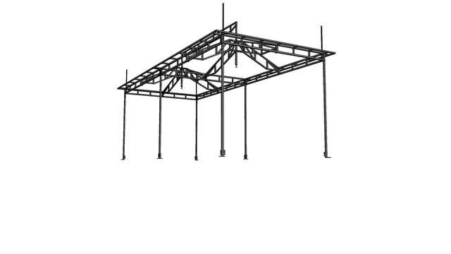 Сварная сборная торговая палатка 6,6х3х2,3м
