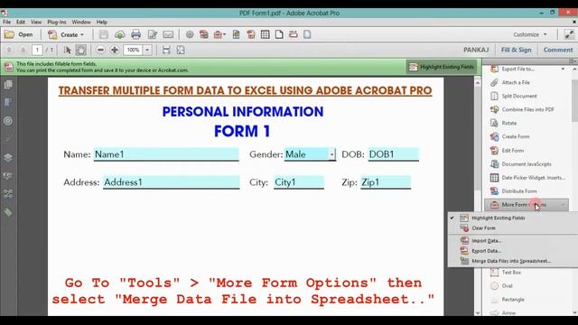 Export Multiple PDF Form Data to Excel using Adobe Acrobat Pro (without any Script) | PDF to Excel смотреть онлайн