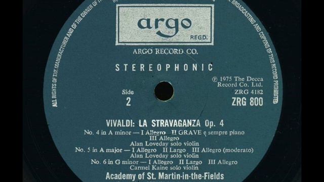 Antonio Vivaldi: La stravaganza Op.4 (ASMF, N.Marriner) смотреть онлайн