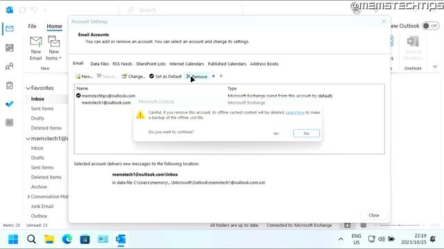 How to Delete Email Account from Outlook 365 (Tutorial) смотреть онлайн