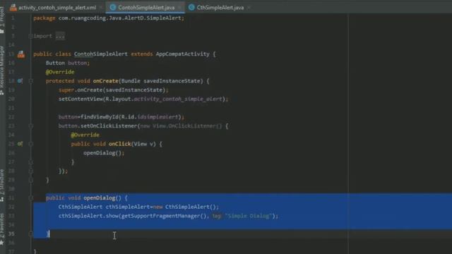 Tutorial Simple Alert Dialog in Android Studio 4.1 смотреть онлайн
