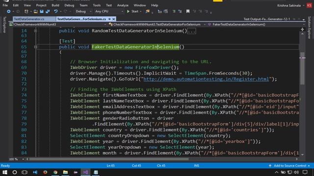 18. Sample Selenium Program Using FAKER API in C# смотреть онлайн
