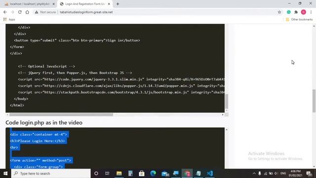 Login And Registration Form Using Php & MySQL смотреть онлайн