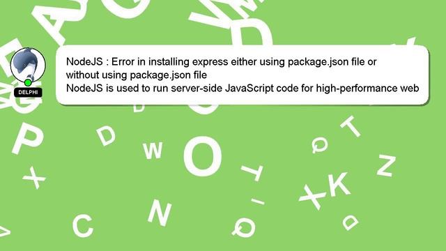 NodeJS : Error in installing express either using package.json file or without using package.json f смотреть онлайн