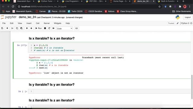 [CS 220 / CS319 Fall 2020] LEC 24 Video 3: Iterable and iterators смотреть онлайн