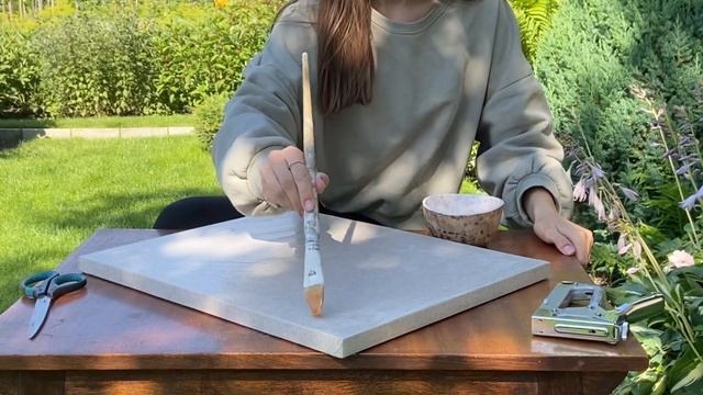 Холст для живописи своими руками | натяжка, проклейка, грунтовка | AQUARELLKA смотреть онлайн