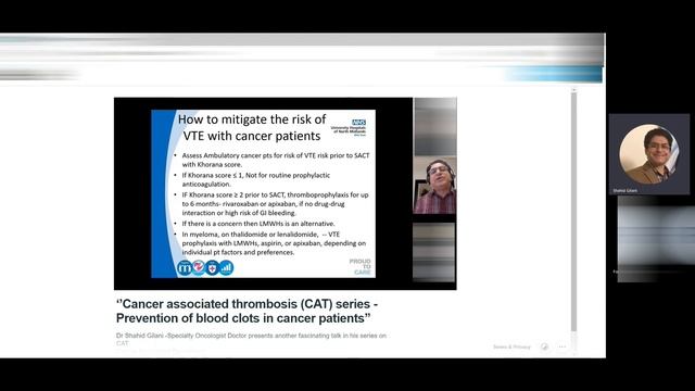 Prevention of Cancer Associated Thrombosis - Shahid Gilani, MD смотреть онлайн