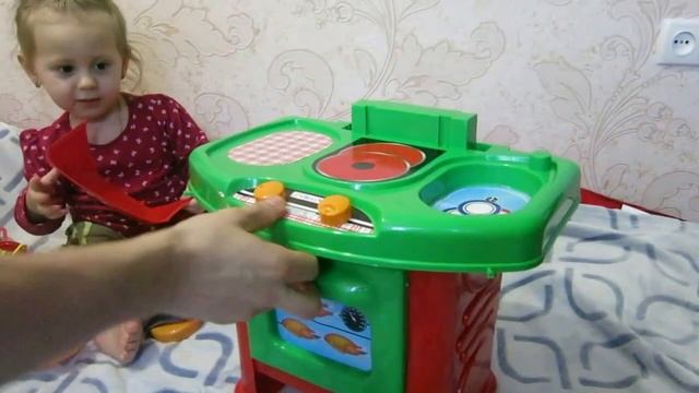 Детская кухня ORION + посудка Технок!!!!!!!!Children kitchen ORION + posudku TECHNOC смотреть онлайн