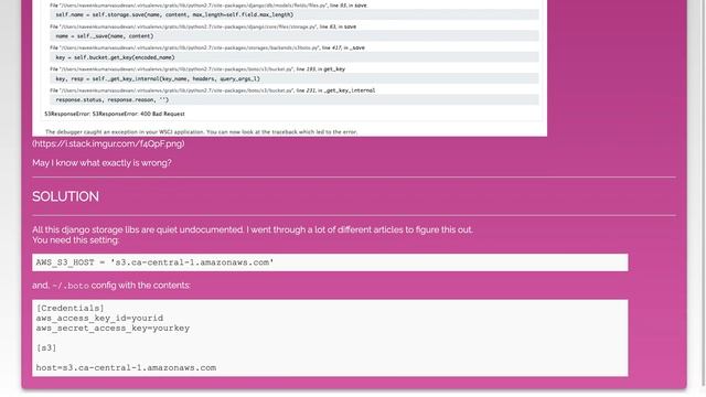 Django storages amazon S3 giving 400 bad request exception смотреть онлайн