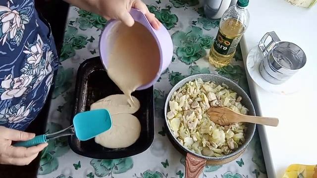 27/10/2021 Пирог с капустой и мясом воздушный мягкий и очень вкусный