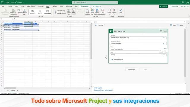 Crear una tarea desde EXCEL en PROJECT ONLINE смотреть онлайн