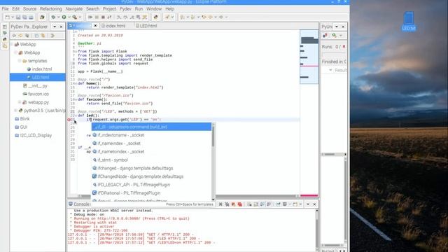 Raspberry Pi - PyDev with Eclipse (5) Flask 2 смотреть онлайн