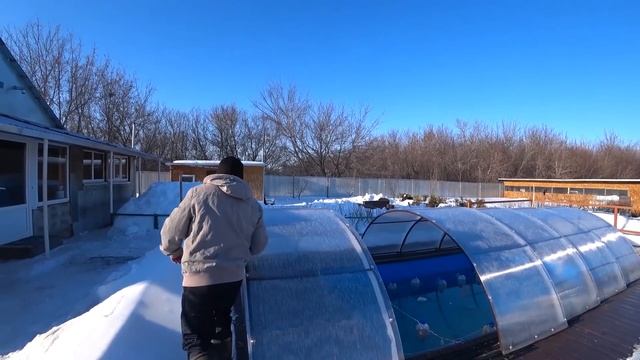 Обзор нашего участка зима 2019-2020/Overview of our site winter 2019-2020 смотреть онлайн