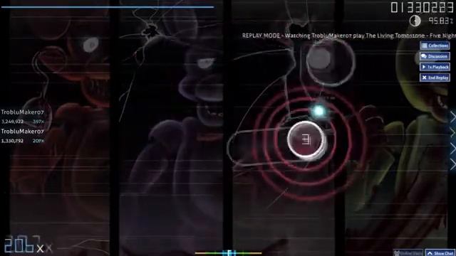 osu карта "The Living Tombstone - Five Nights at Freddy's" [Insane] смотреть онлайн