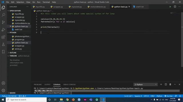 special syntax of for loop | Learn Python From Scratch 2020(PART-11) смотреть онлайн
