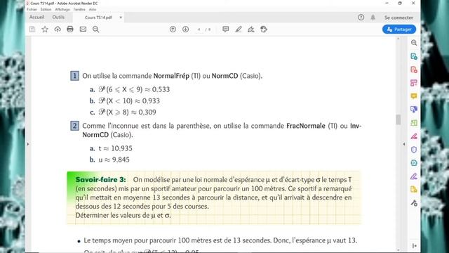 TS - Cours Lois Normales - Partie 2/3 смотреть онлайн