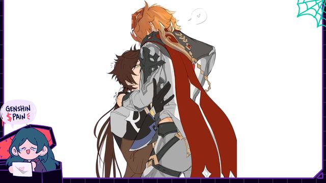 Tartaglia X Zhongli 🌶️ Genshin Impact Speedpaint