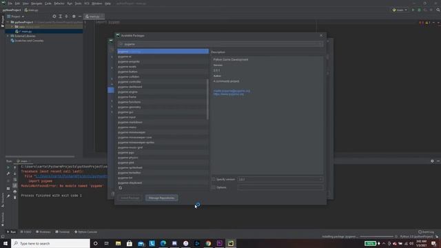 How to Install PYGAME on PYCHARM 2021 (Python Programming Tutorial)! смотреть онлайн