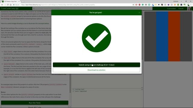 [2/4] Flexbox -- justify content and align item | FreeCodeCamp Challenges смотреть онлайн