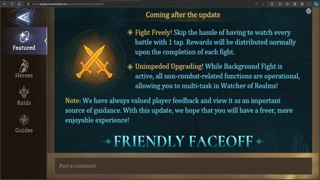 MARCH UPDATE ON FIRE.. PATCH NOTE- Watcher Of Realms смотреть онлайн