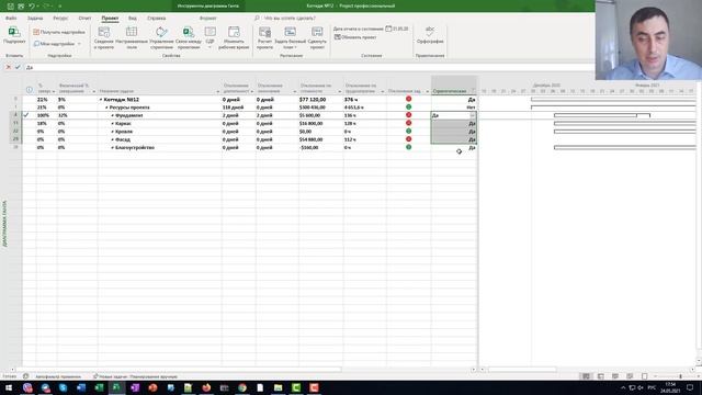 Контроль отклонений проекта в MS Project Pro смотреть онлайн