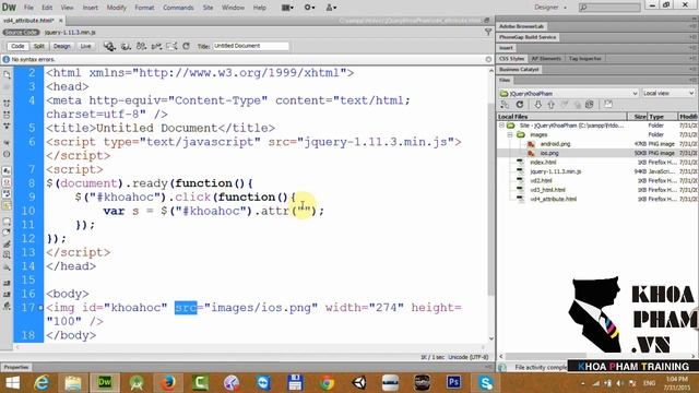 Clip 17 - PHP MySQL - Bài jQuery 5 - Hàm Attribute смотреть онлайн