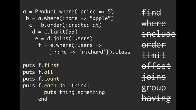 Active Record: Just in Time SQL Queries смотреть онлайн