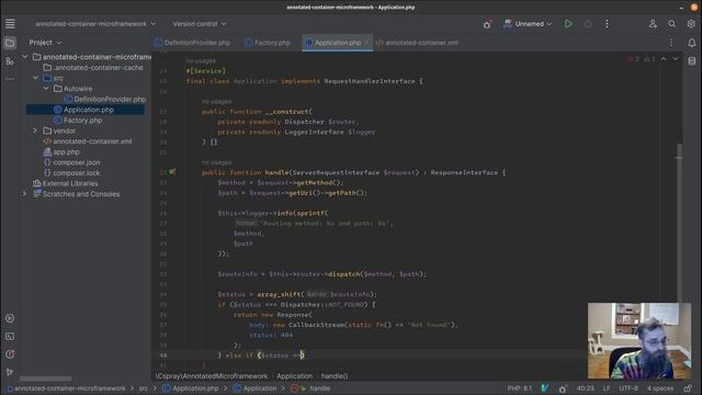 PSR-15 Microframework with Annotated Container смотреть онлайн