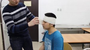 Наложение повязки на оба глаза "Бинокуляр"