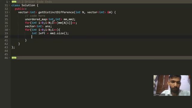 Distinct Difference | Explained in Hindi | C++ | Java | Hashing | Tc:- O(N) смотреть онлайн
