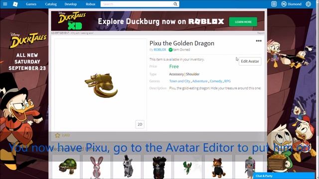 N/A How To Get Pixu The Dragon | Roblox Ducktales Event смотреть онлайн