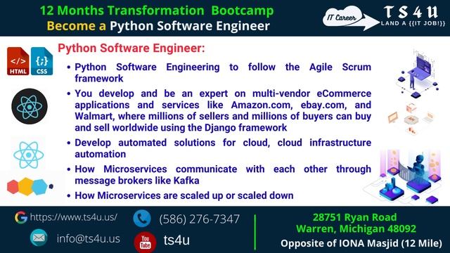 100% to get an IT job as a Python Full-Stack Software Engineer after successfully completing. смотреть онлайн