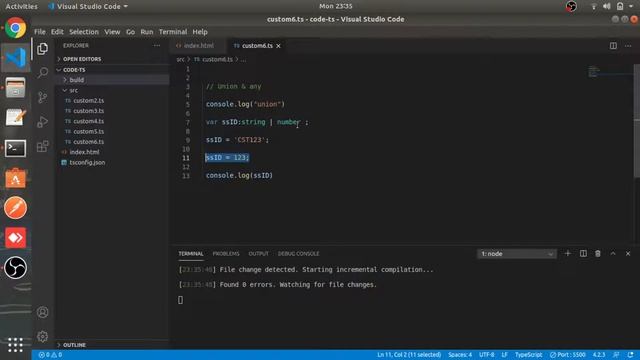 Union & any | Part #6 | TypeScript tutorial in Hindi смотреть онлайн