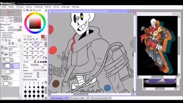 Ink and Error Papyrus Speedpaint [UNDERTALE] Pt 1 смотреть онлайн