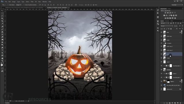 Halloween Flyer + PSD - Photoshop Tutorial смотреть онлайн