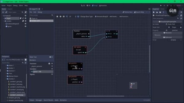 Enemy Follow Player in Godot | no code | Visual Scripting