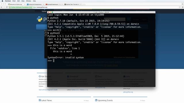 Python tutorial for beginner - Basics, Setup, Strings, Variables and Integers in Python смотреть онлайн