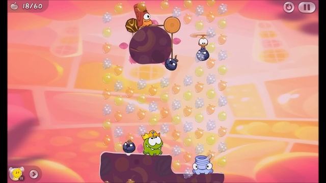 Cut the Rope 2 - Level 139 (3 stars, 60 fruits, 3 stars + don't use Roto's help) смотреть онлайн