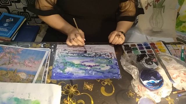 Прекрасная Кыргызская земля. Монотипия (7й класс) смотреть онлайн